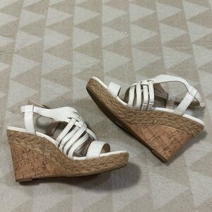 Style and co Macys white espadrille heels wedge sandals 8